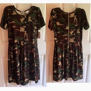 LulaRoe Amelia camo dress size Large